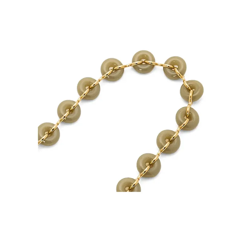 LOEWE Resin Chain Bag Strap Women's Clay Green-3