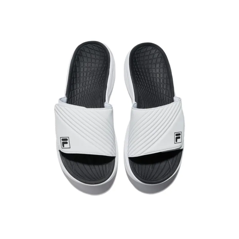 FILA Float Slip Resistant Abrasion Resistant Slide Slippers Unisex White-3