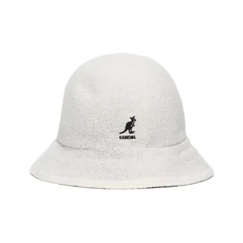KANGOL Modified Acrylic Acrylic Polyester Nylon Bucket Hats Unisex White