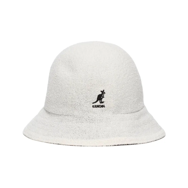 KANGOL Modified Acrylic Acrylic Polyester Nylon Bucket Hats Unisex White-0