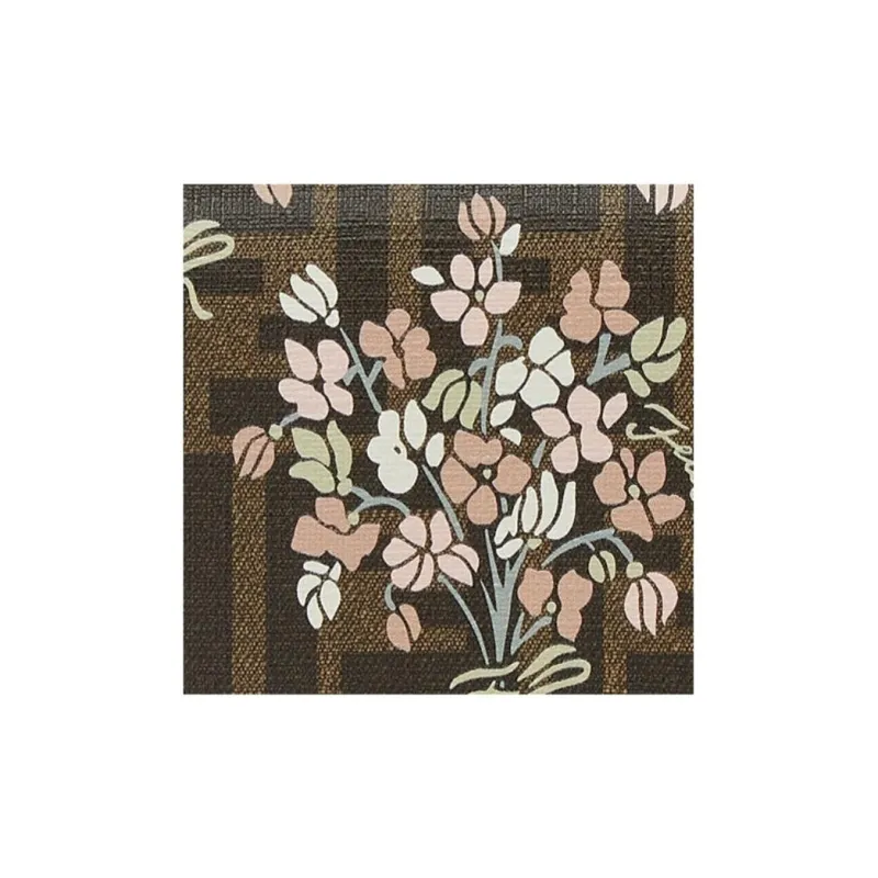 FENDI ROMA Polyurethane Wallet Medium Size Women's Brown-4