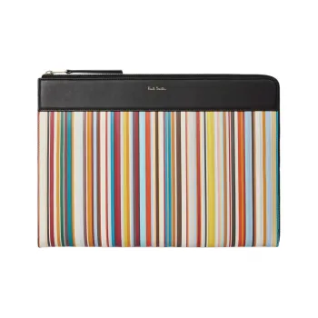 Paul Smith Signature Stripe Zip Up Document Case