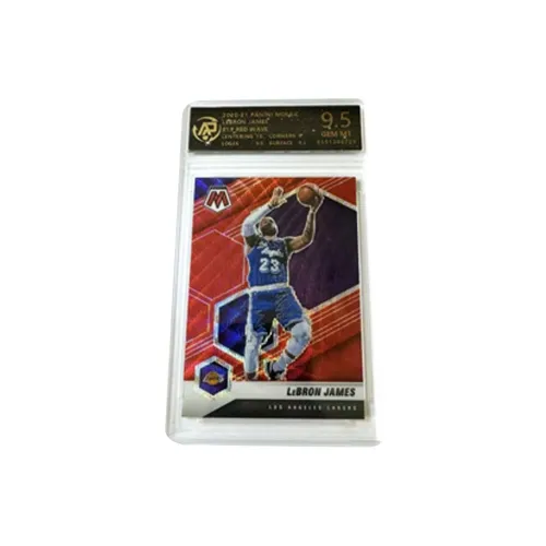 PANINI LeBron James Lakers Mosaic Red Ripple Refringence Basketball Card 9.5 Grade Graded Cards 1 Pc
