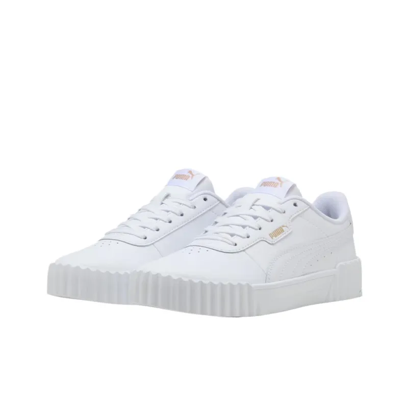 PUMA Carina 3.0 Anti-Slip Wear-Resistant Low-Top Skateboard Shoes Women's White-2