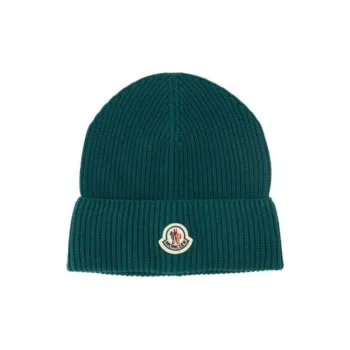 Moncler Logo Patch Knitted Beanie
