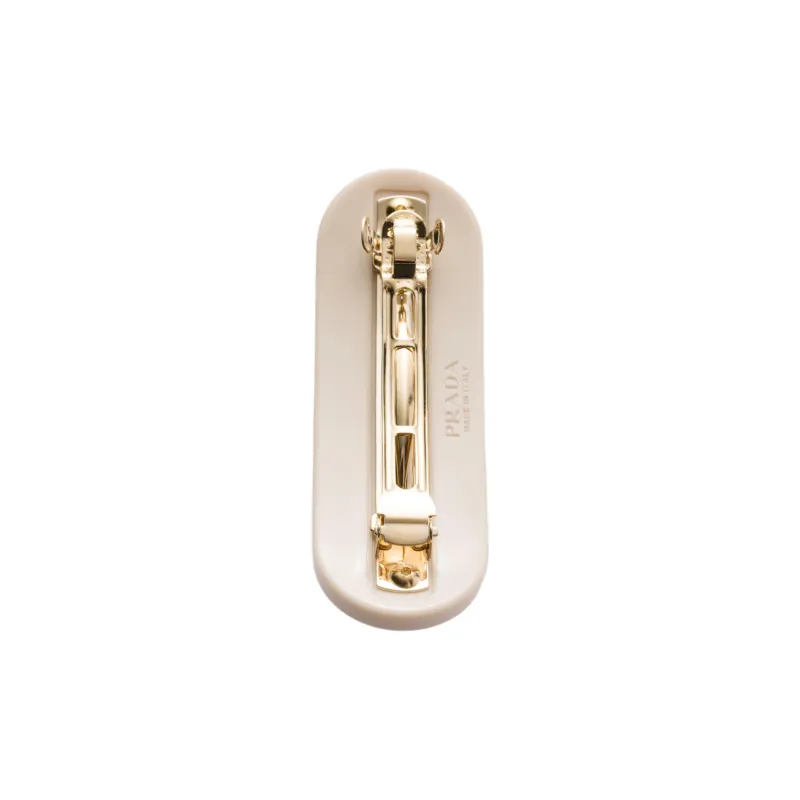 PRADA Logo plaque Hair Clip-1