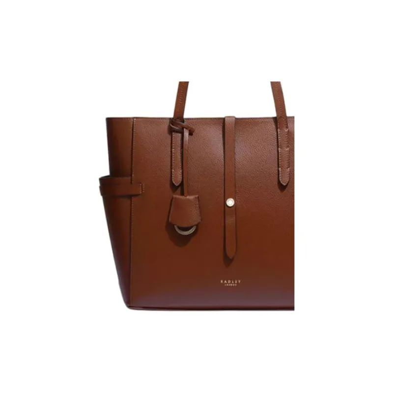 RADLEY Cow Leather Tote Bag Shopping Bag Handbag Shoulder Bag Large Size Women's Brown-4