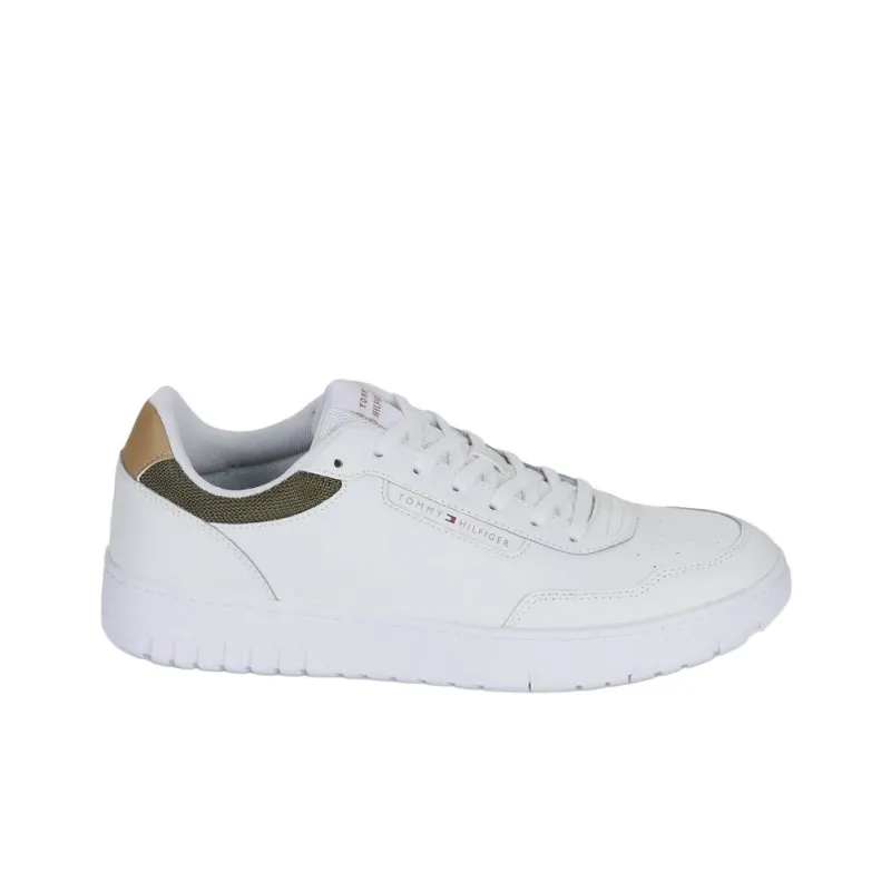 Tommy Hilfiger Anti-Slip Wear-Resistant Low-Top Skateboard Shoes Men's White Brown-1