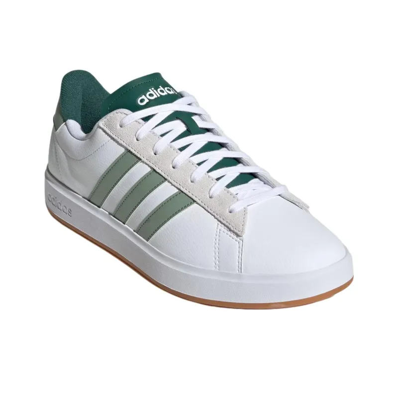 Adidas GRAND COURT 2.0 Anti Slip Wear Resistant Low Top Skateboard Shoes Men's White Green-2
