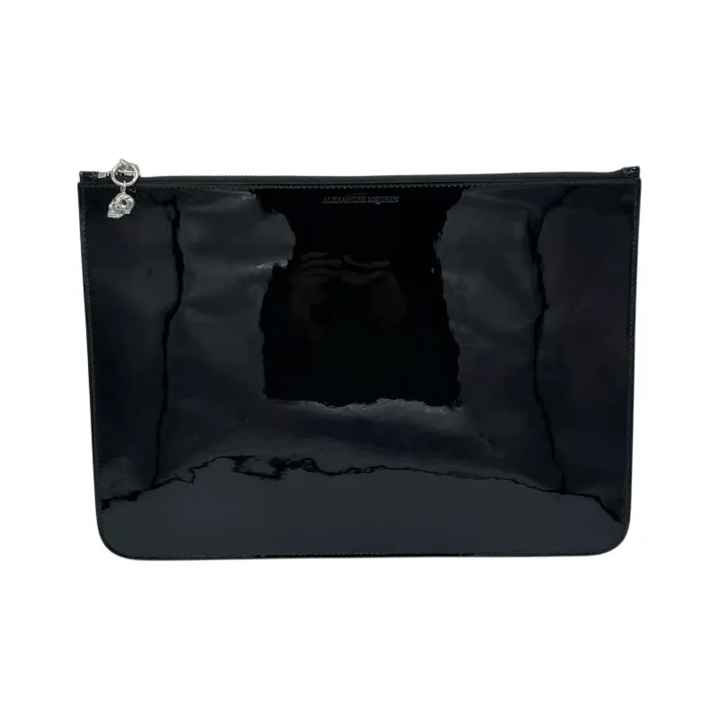 Alexander McQueen Patent Leather Clutch Women's Black-1