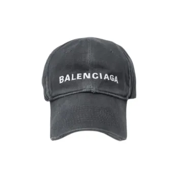 Balenciaga Cotton Polyester Baseball Caps Men's Gray
