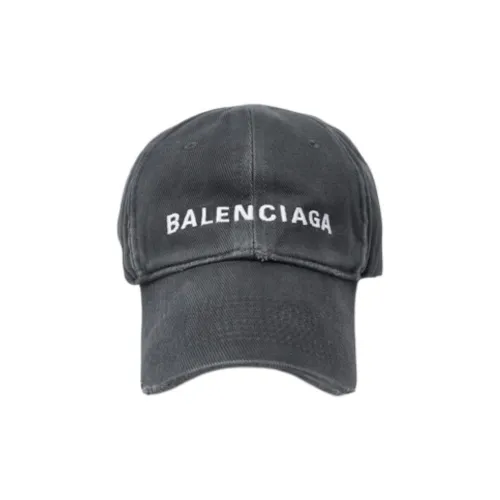 Balenciaga Cotton Polyester Baseball Caps Men's Gray