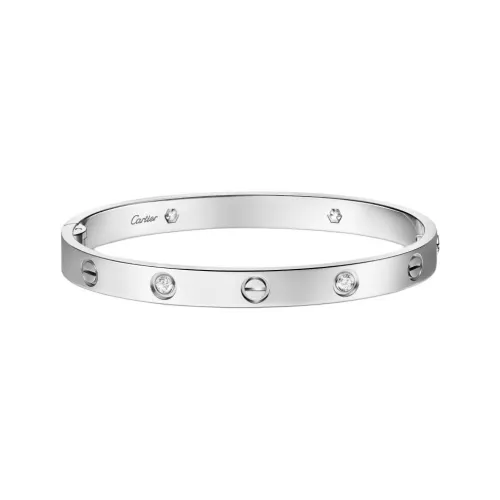 Cartier 2010s Pre owned 18kt White Gold Love Diamond Bracelet