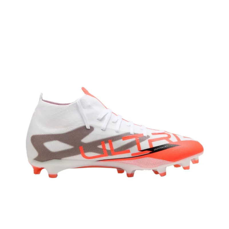 PUMA Ultra 5 Shock Absorbers With Slip Resistant And Abrasion Resistant Properties Soccer Shoes Men's White Black Red-1