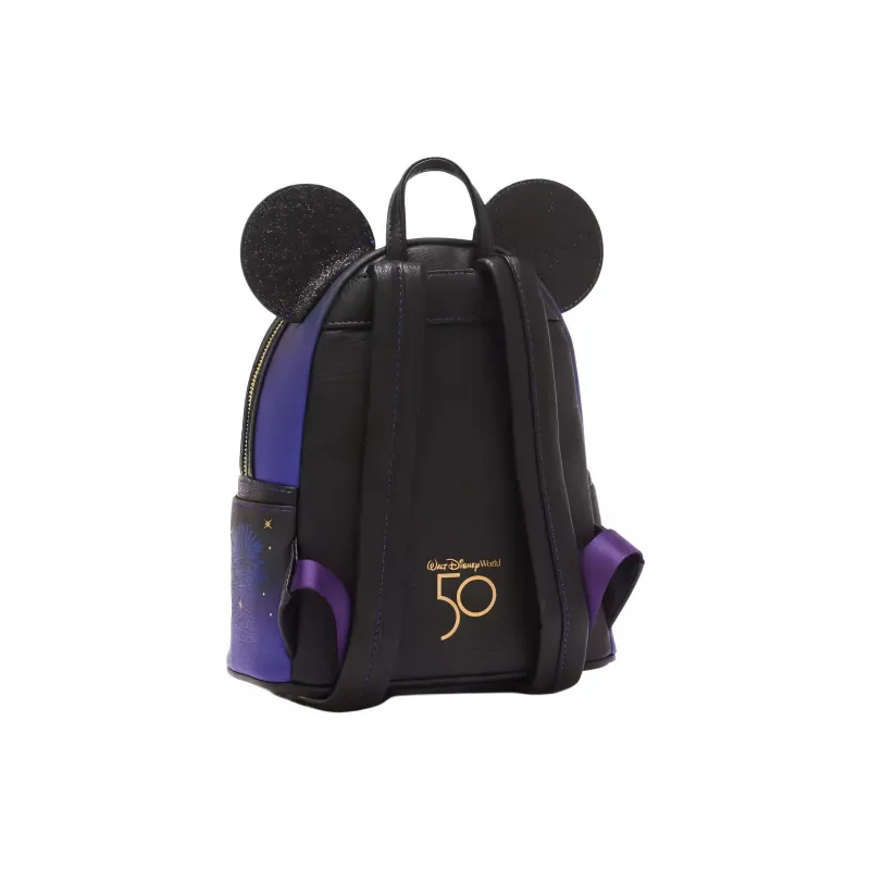 Disney Polyurethane Backpack Mini Men's Purple-1
