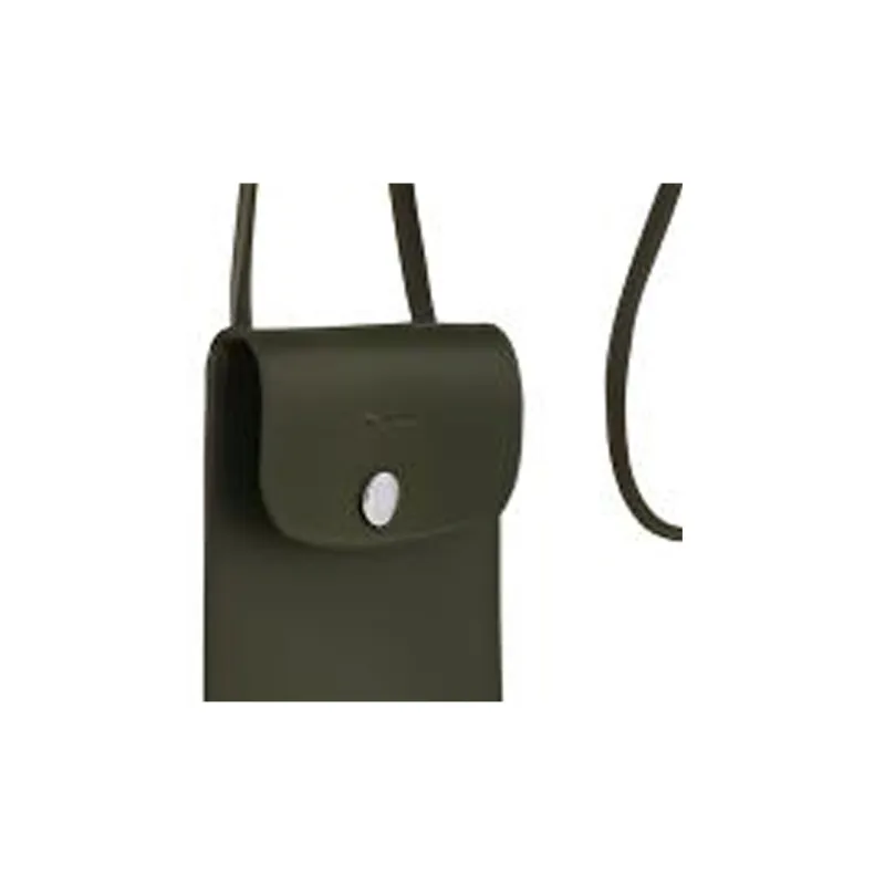 LONGCHAMP Le Pliage Green Cow Leather Shoulder Bag Crossbody Bag Cell Phone Pouch Men's Forest Green-4