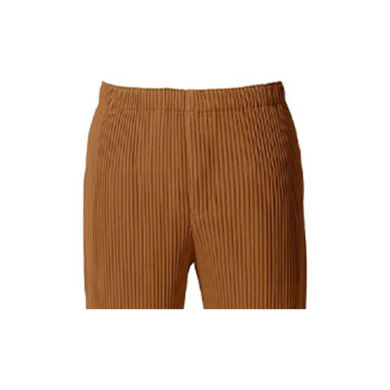 Homme Plissé Issey Miyake Casual Pants Unisex Brown-1