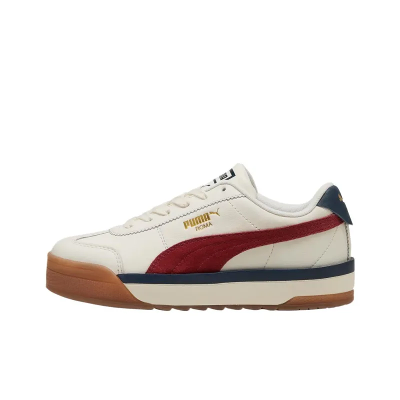 PUMA Roma Anti-Slip Wear-Resistant Low-Top Training Shoes Men's Warm White-0
