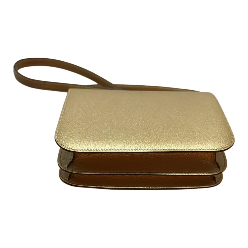 HERMES Constance Goatskin Shoulder Bag Mini Unisex Y9 Dorè Gilded Gold-3