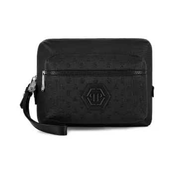 PHILIPP PLEIN Logo patch Clutch Bag