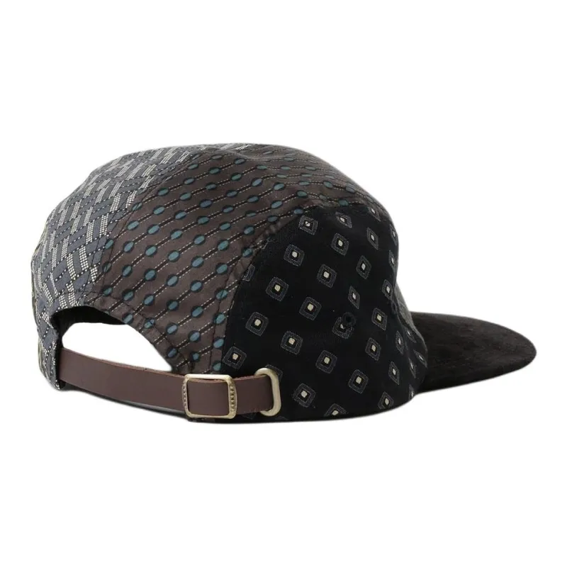 Beams Cotton, Pigskin Leather, Cow Leather Baseball Caps Men's Black-1