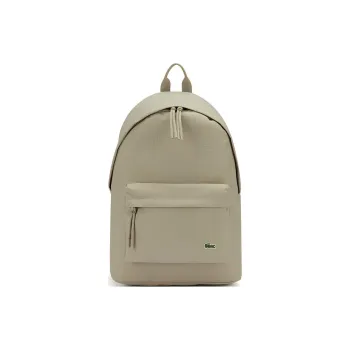 LACOSTE Fabric Backpack Tubas Unisex Dark Beige