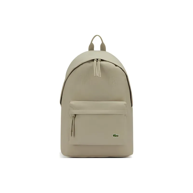 LACOSTE Fabric Backpack Tubas Unisex Dark Beige-0