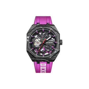 Dickies Wrist Watch Mechanical Movement Silicone Strap Black Dial Men's Watches Mechanical Watch Cool Box