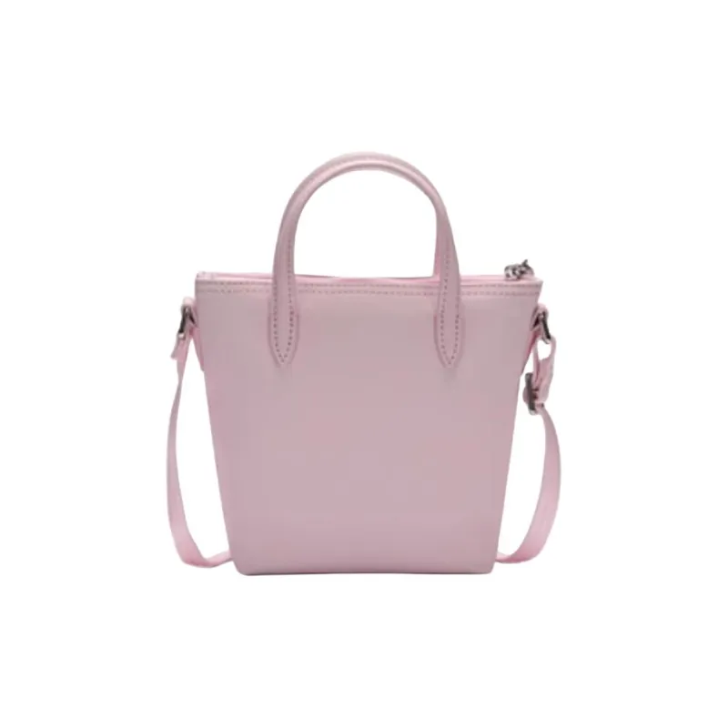 LACOSTE PVC One Shoulder Handbag Trumpets Women's Light Pink Red-1