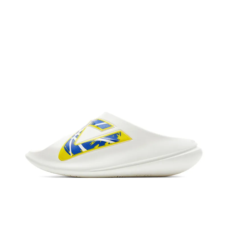 PEAK Slip-Resistant Abrasion-Resistant Cushioning Slide Slippers Men's White Colorful Blue Orange Yellow-0
