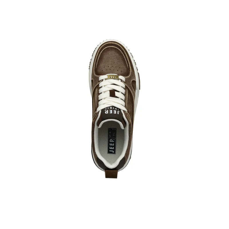 JEEP SPIRIT Coverage Cushioning Wear-Resistant Low-Top Skateboard Shoes Men's Oxidized Brown-3