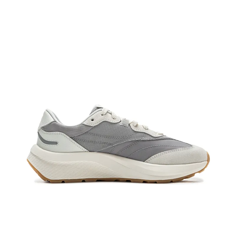 LiNing Cushioning Anti Slip And Wear Resistant Support Low Top Casual Shoes Women's White Gray-1