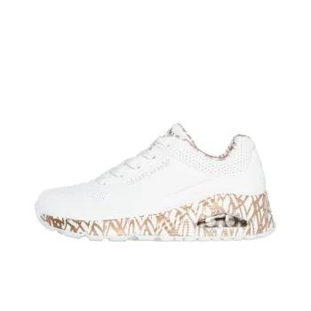 JGoldcrown x Skechers Anti Slip Wear Resistant Low Top Casual Shoes Women's White