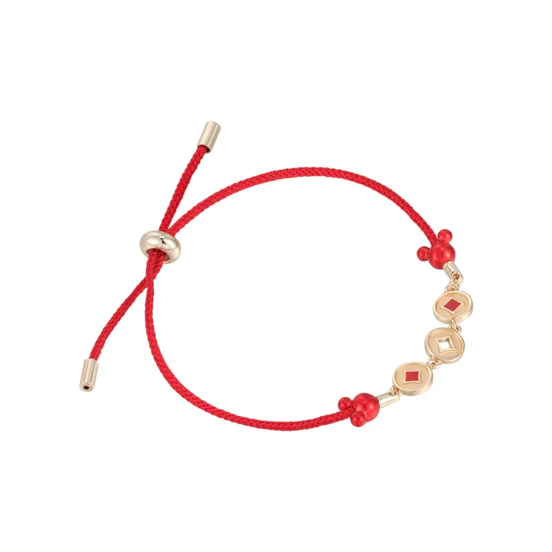 AJIDOU Pull Tab Red String Bracelets Women's-2
