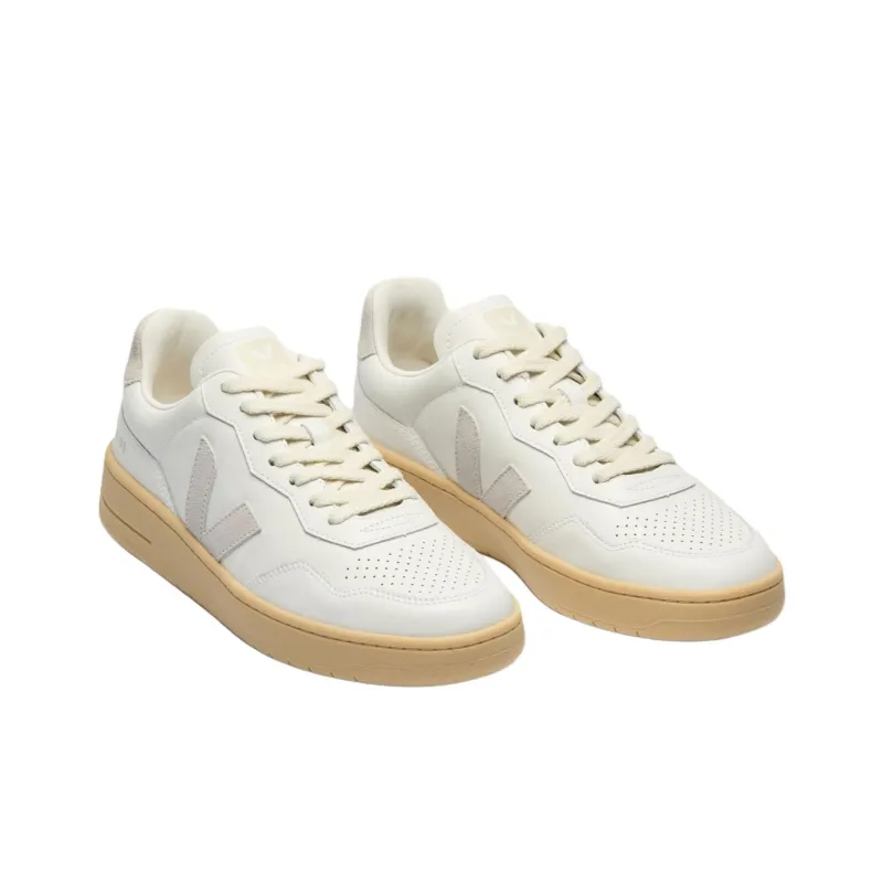VEJA V 90 Low Top Skateboard Shoes Unisex White-2