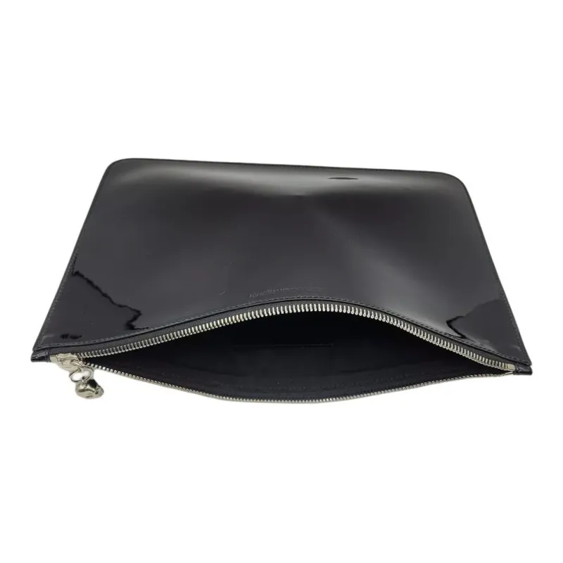 Alexander McQueen Patent Leather Clutch Women's Black-3