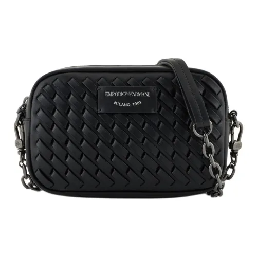 EMPORIO ARMANI Cow Leather Camera Bag, Shoulder Bag Women's Black