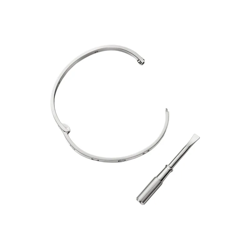Cartier 2010s Pre owned 18kt White Gold Love Diamond Bracelet-2