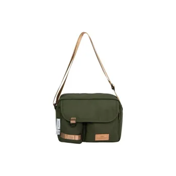 Doughnut Recycled Polyester Shoulder Bag, Crossbody Bag Unisex Army Green
