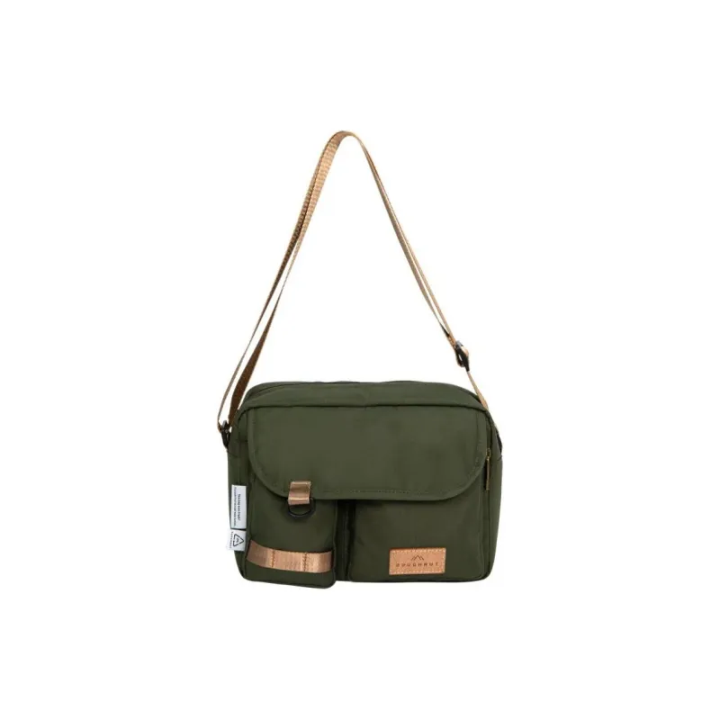 Doughnut Recycled Polyester Shoulder Bag, Crossbody Bag Unisex Army Green-0