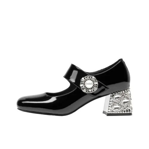 SHOESZOOO 메리 제인 슈즈 헵번 블랙 여성