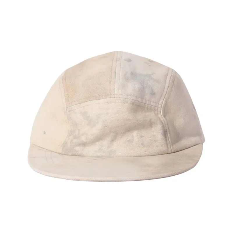 Beams Cow Leather, Cotton Oxford Baseball Caps Men's White-1