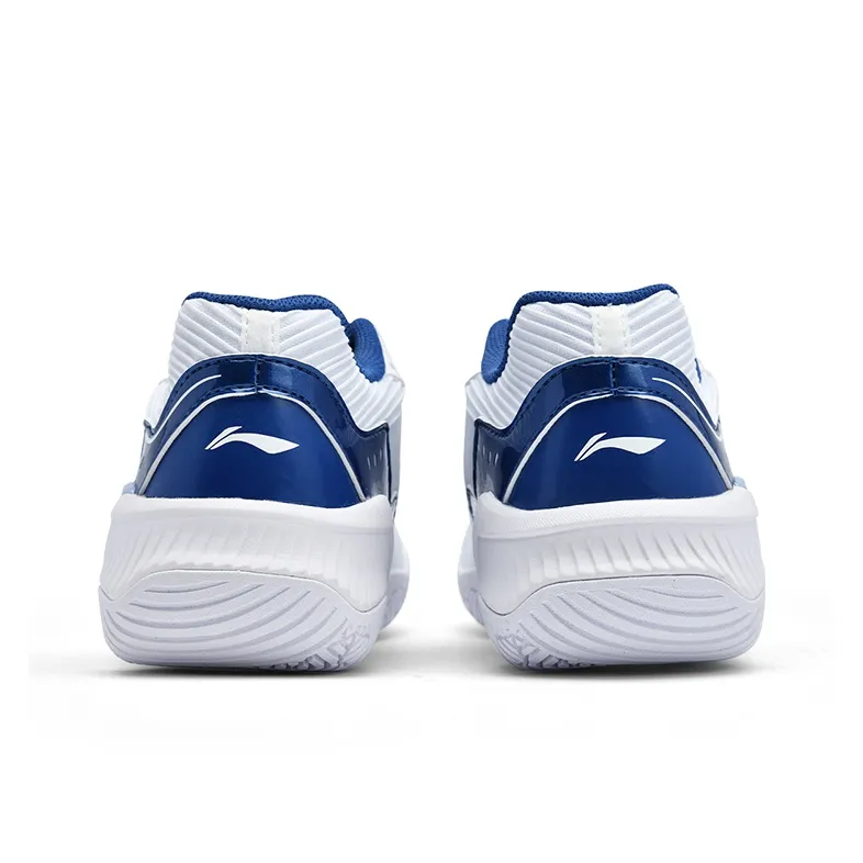 LiNing Thunder Training Cushioning Anti-Slip And Wear-Resistant Low-Top Badminton Shoes Unisex White Blue-4