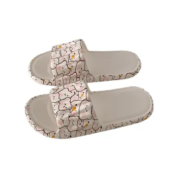 Thin Strips Slippers Women's, White