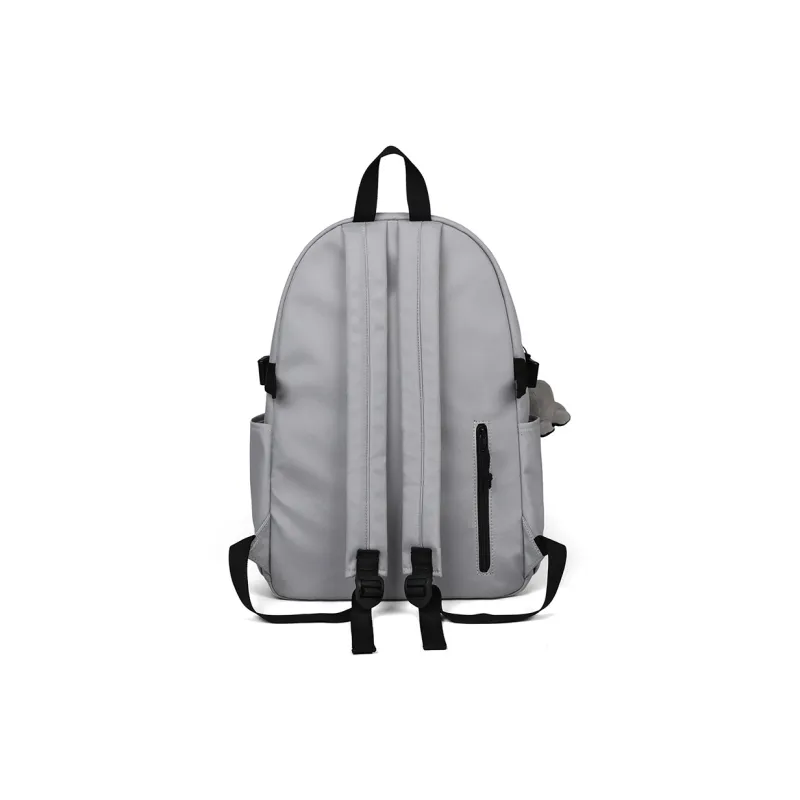 COMELY Fabric Women's Backpack Laptop Bag Regular Unisex Gray-3