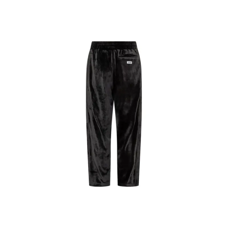 GCDS Logo Embroidered Velvet Trousers-3