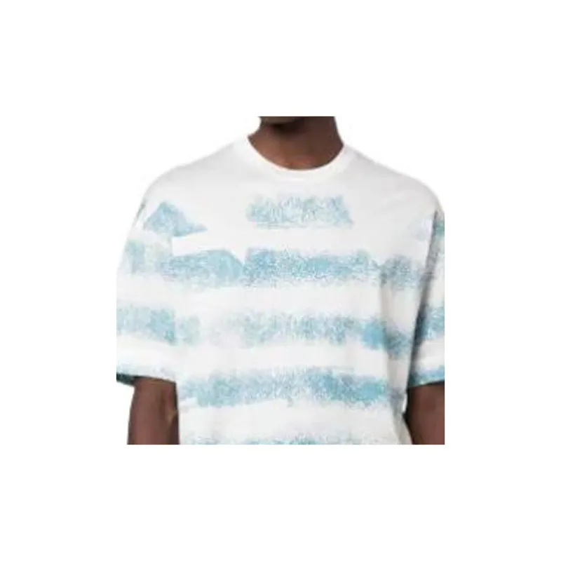 EMPORIO ARMANI T Shirts Men Blue With White Lettering-6