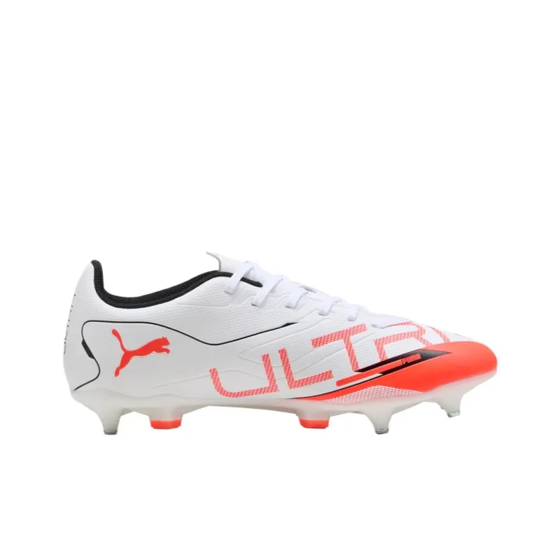PUMA Ultra 5 Anti-Slip Wear-Resistant Soccer Shoes Men's White Black Red-1