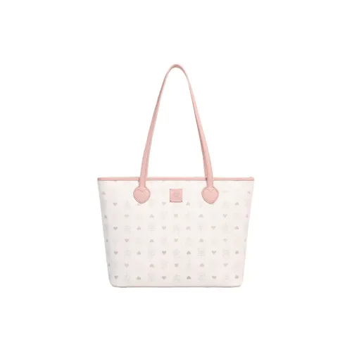 AILUXI PVC Shoulder Bag Tote Bag Shopping Bag Portable Laptop Bag Regular Women's Peach Star Pink
