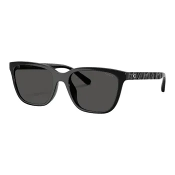 COACH Resin Irregular Shape Sunglasses Unisex Black